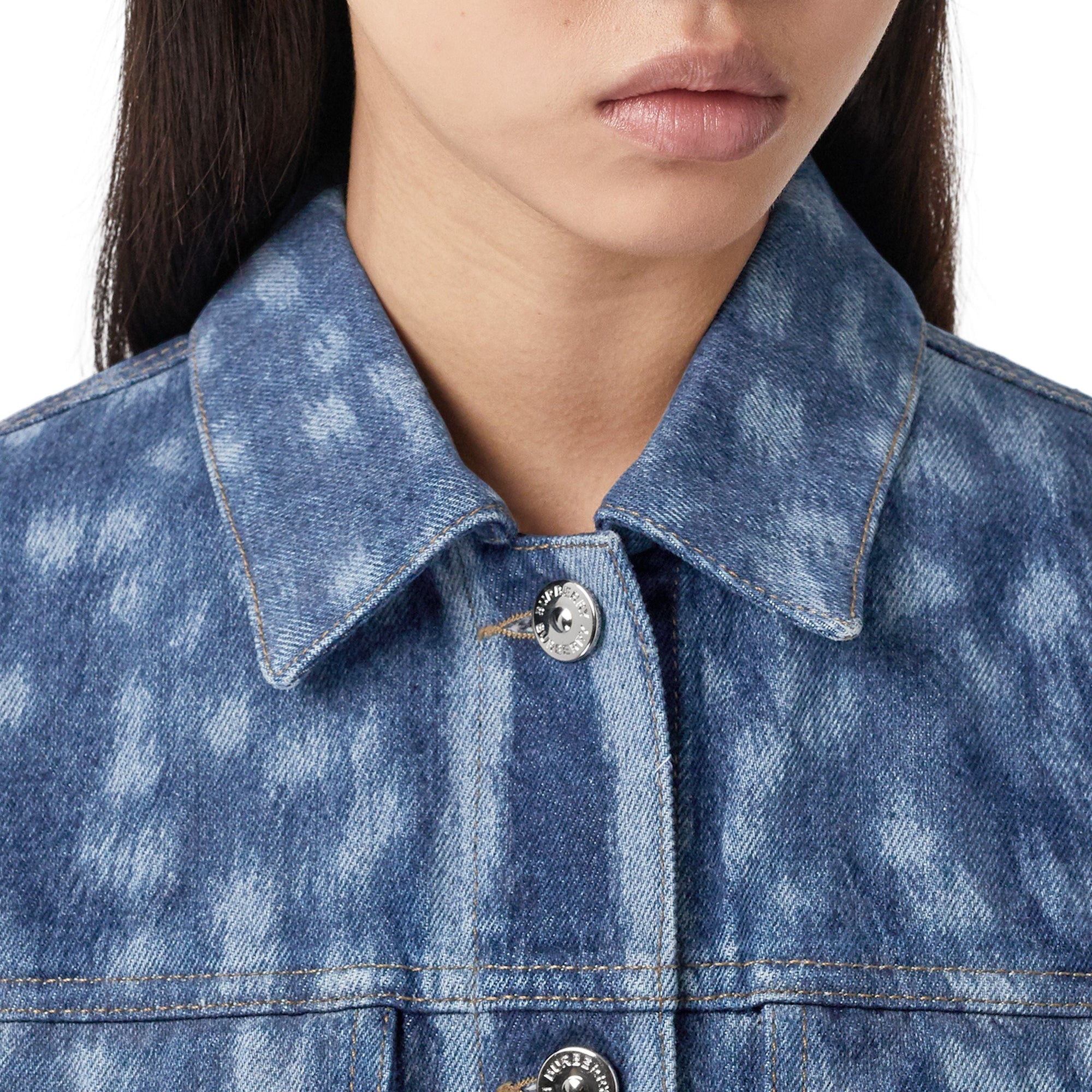 Veste en denim à imprimé daim - Indigo moyen