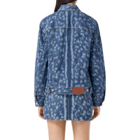 Veste en denim à imprimé daim - Indigo moyen