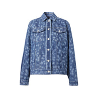 MID INDIGO Veste en denim à imprimé daim