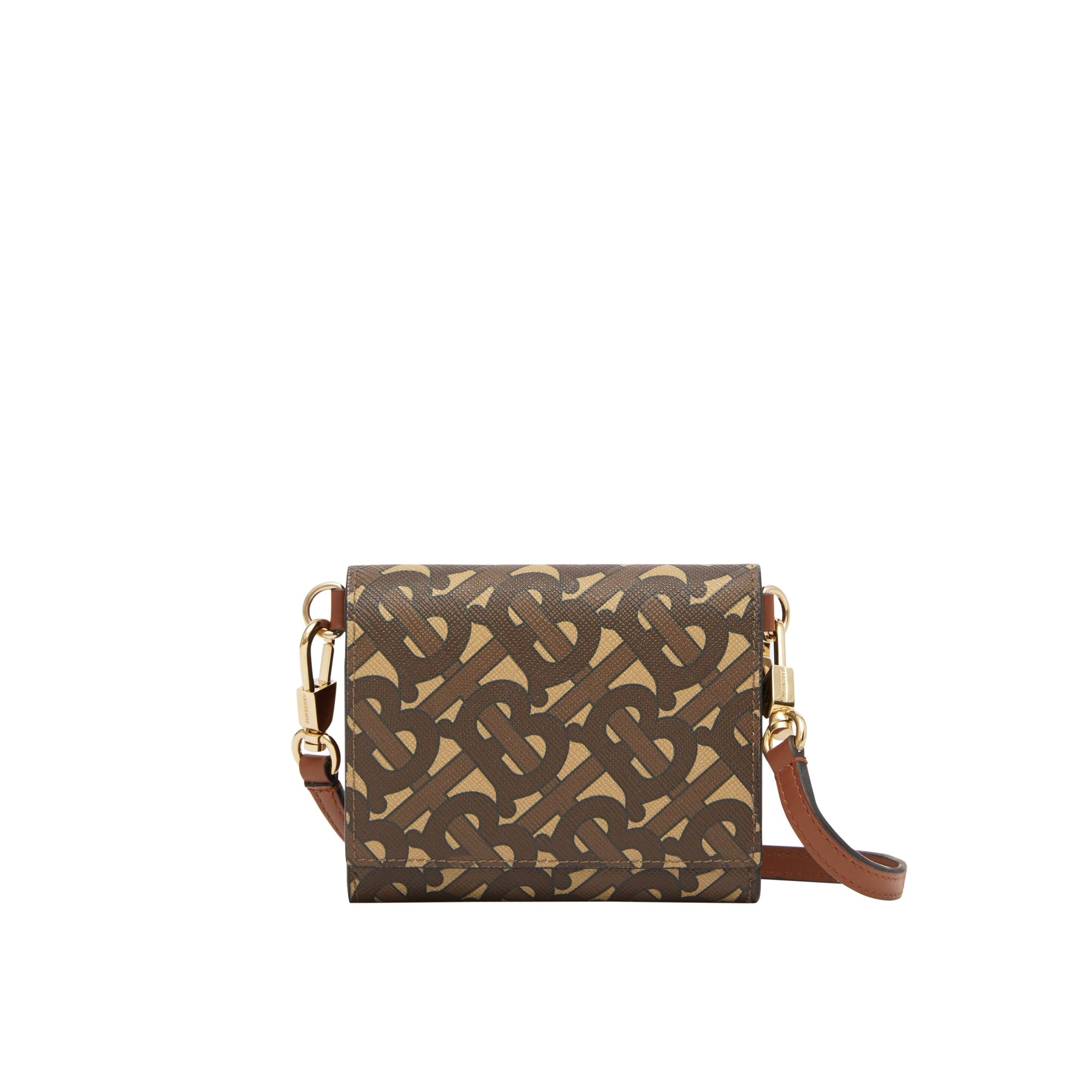 BRIDLE BROWN NS Petit portefeuille Monogram avec sangle amovible