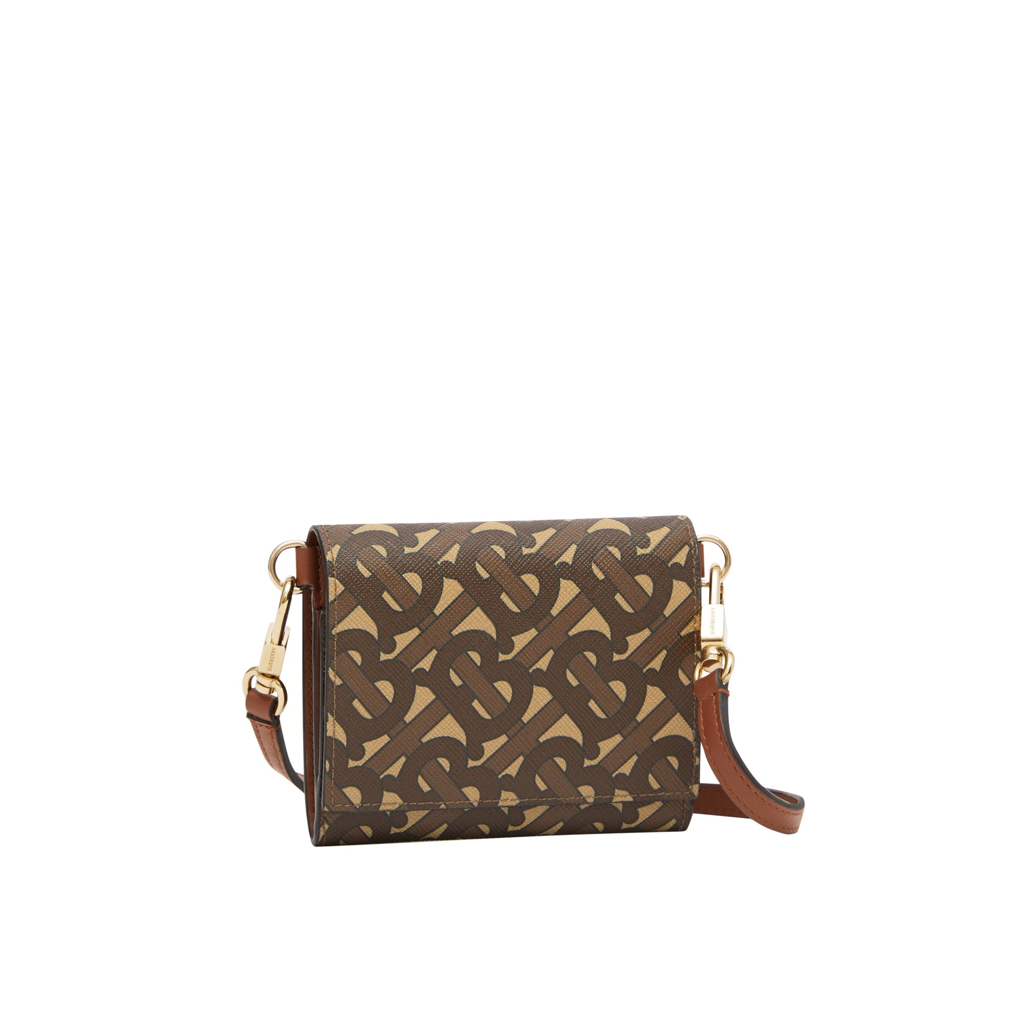 BRIDLE BROWN NS Petit portefeuille Monogram avec sangle amovible