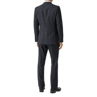 STEEL BLUE PATTERN Costume en laine check