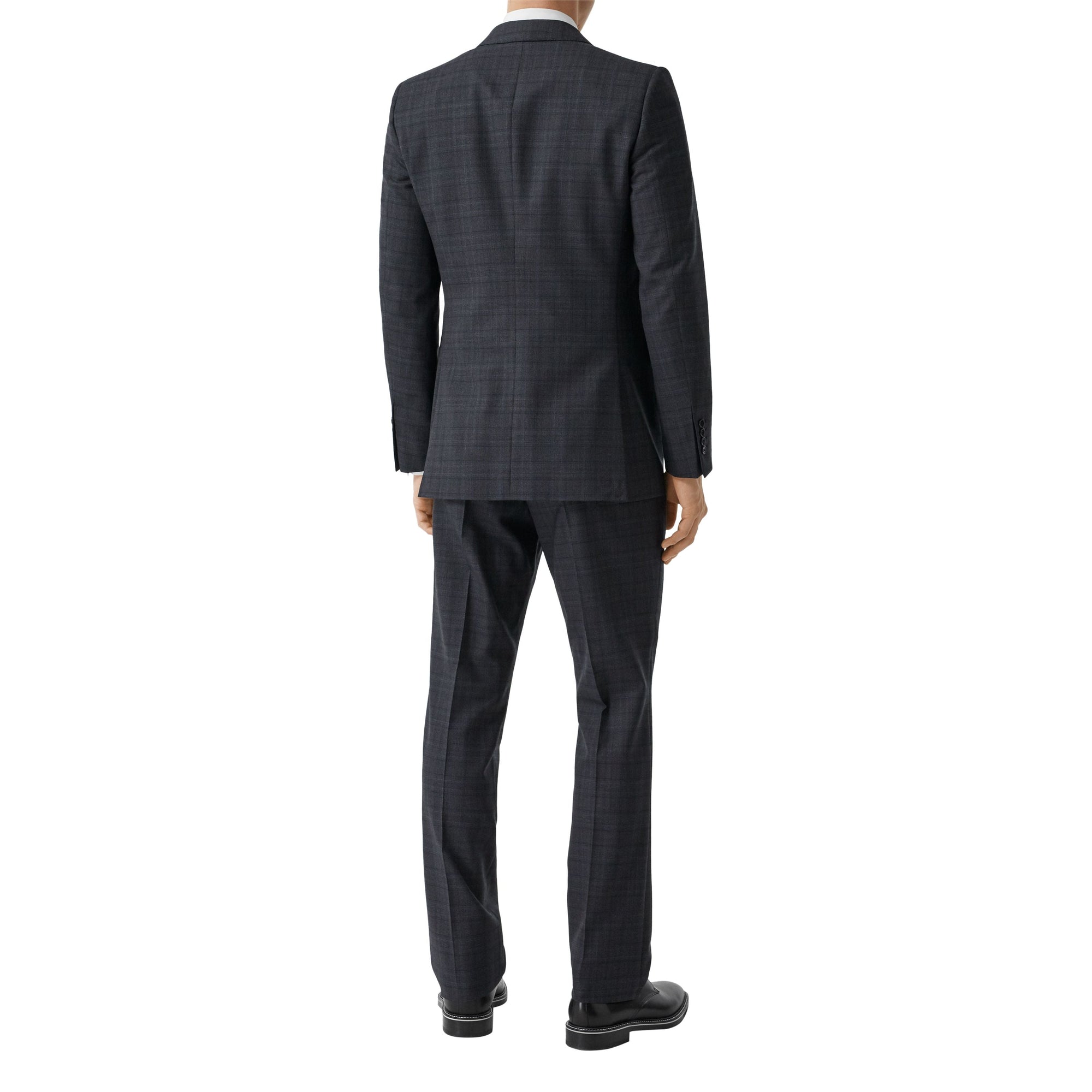 STEEL BLUE PATTERN Costume en laine check