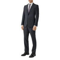 STEEL BLUE PATTERN Costume en laine check