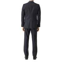 STEEL BLUE PATTERN Costume en laine check