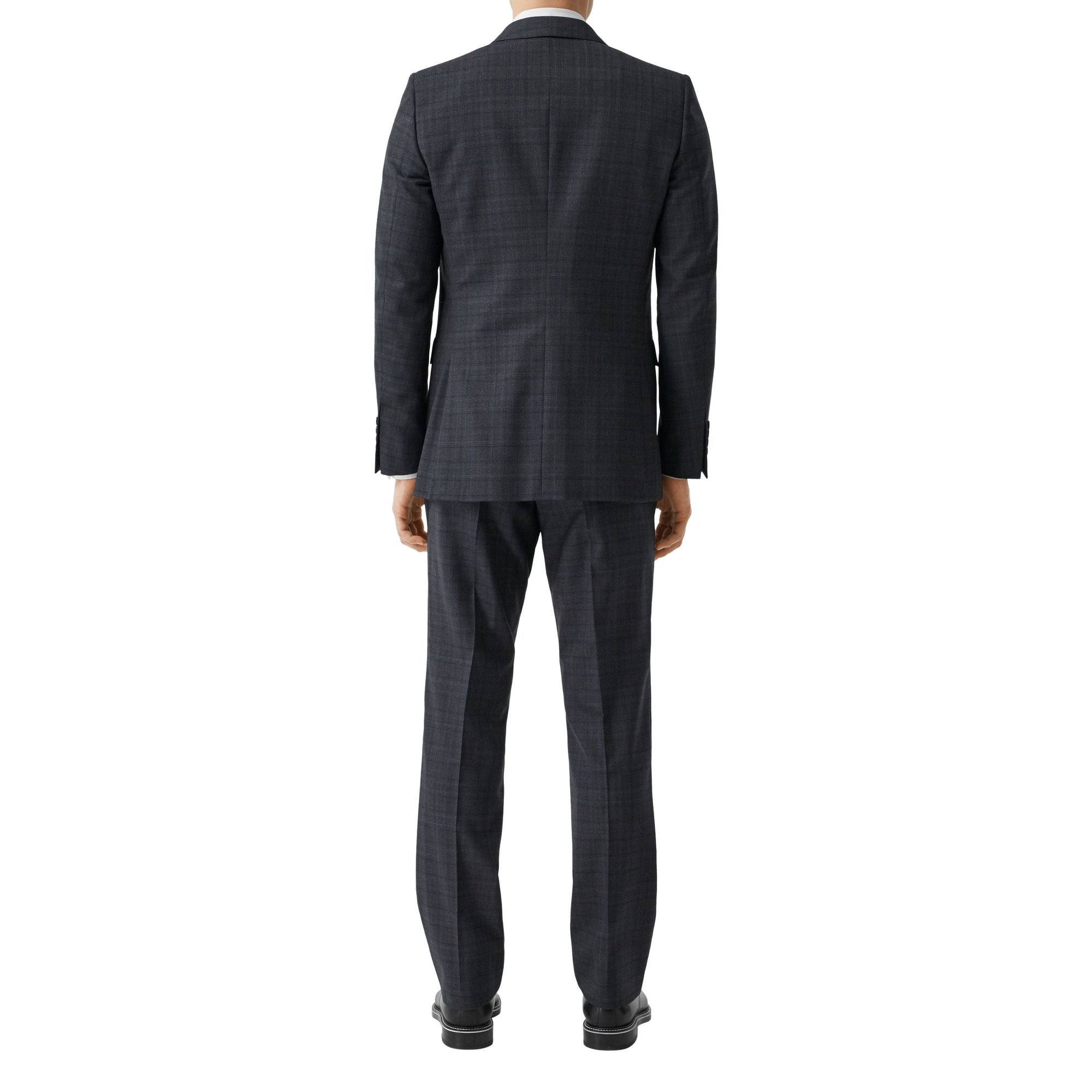 STEEL BLUE PATTERN Costume en laine check