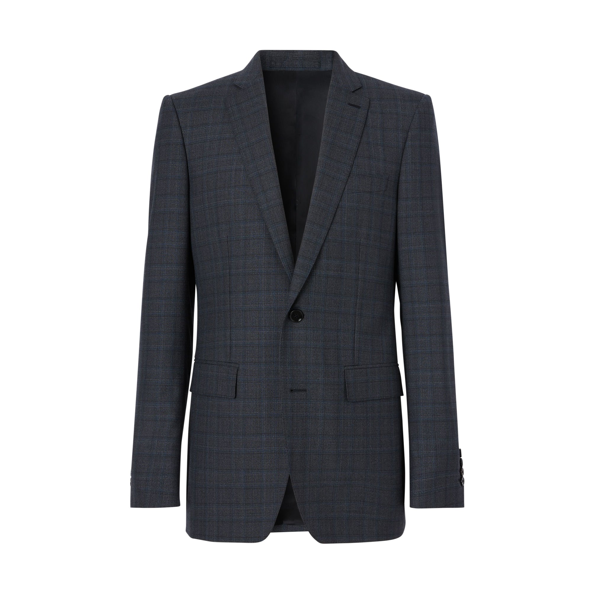 STEEL BLUE PATTERN Costume en laine check
