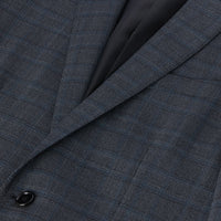 STEEL BLUE PATTERN Costume en laine check