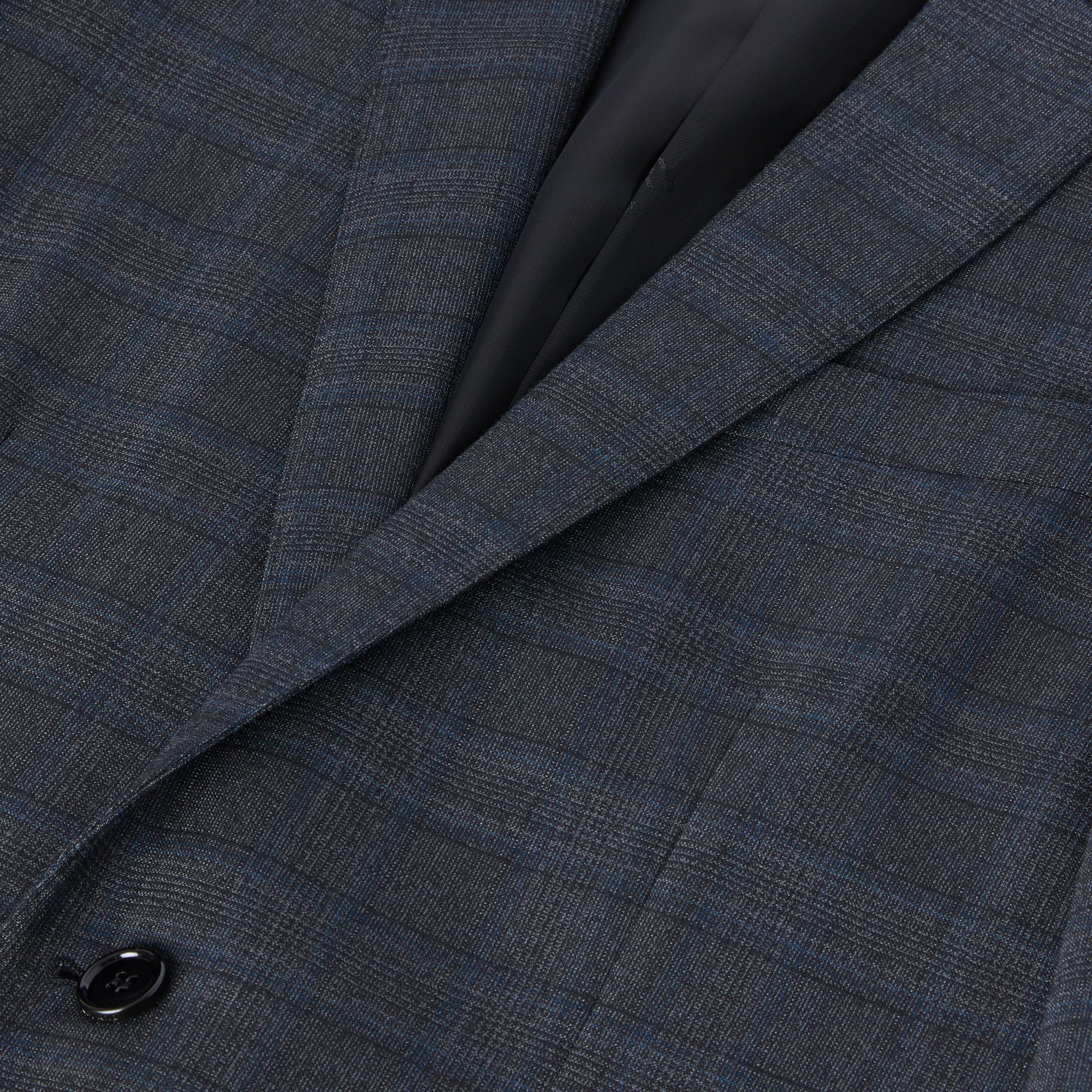 STEEL BLUE PATTERN Costume en laine check