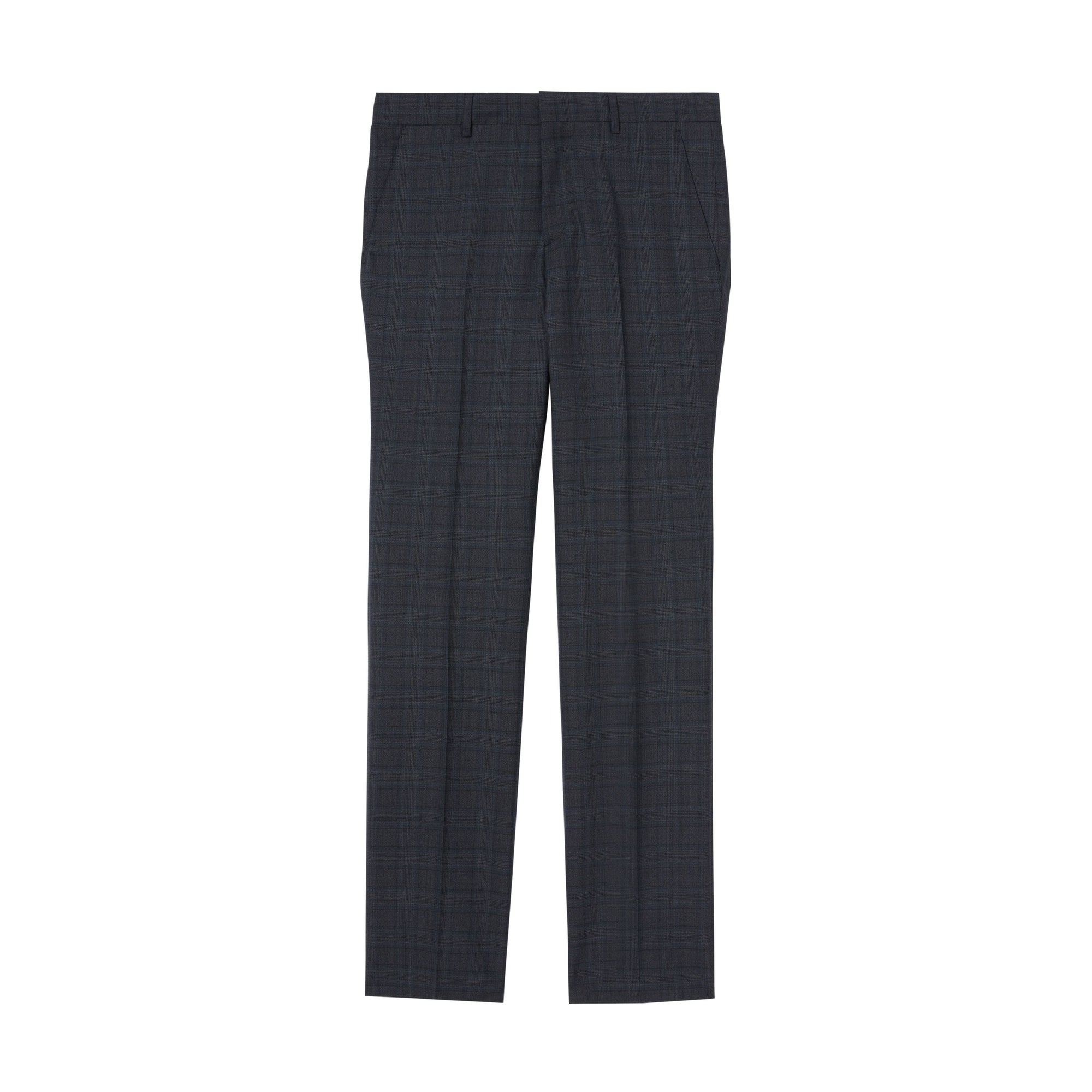 STEEL BLUE PATTERN Costume en laine check