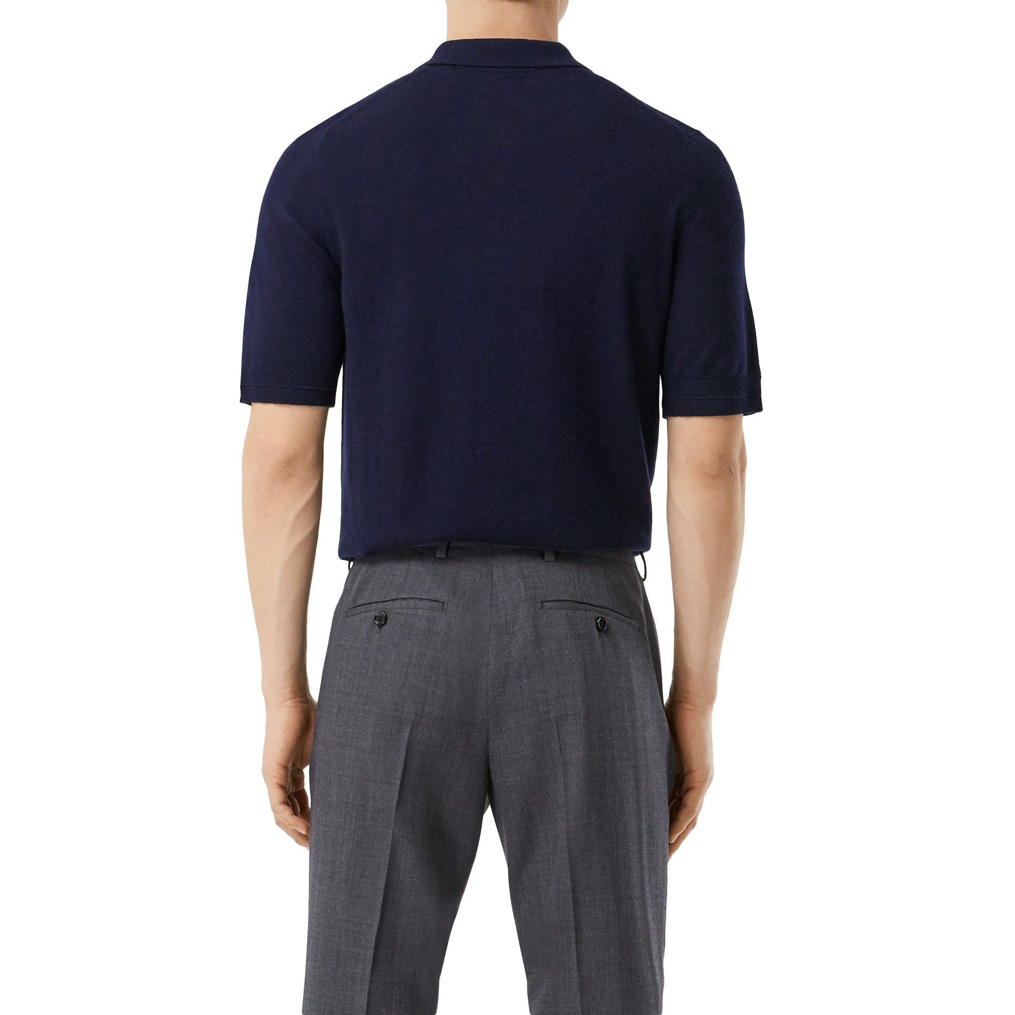 NAVY Polo en cachemire Monogram
