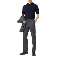 NAVY Polo en cachemire Monogram
