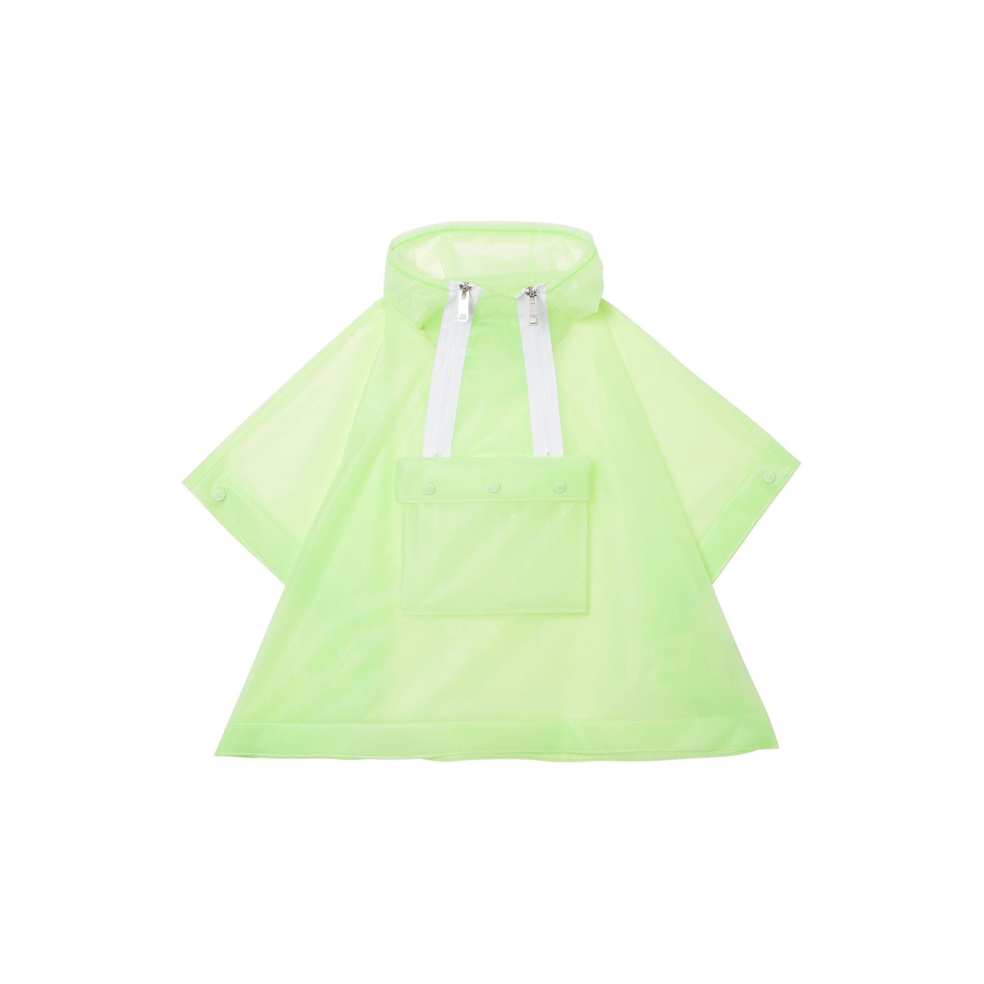 Poncho à capuche résistant aux intempéries avec logo - Pistache