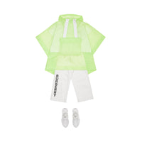 Poncho à capuche résistant aux intempéries avec logo - Pistache