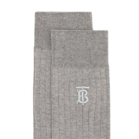 Chaussettes en coton mélangé monogram - Gris