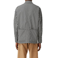 Veste en laine technique vichy - Noir