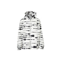 Veste à capuche à imprimé aquarelle avec logo appliqué - Monochrome