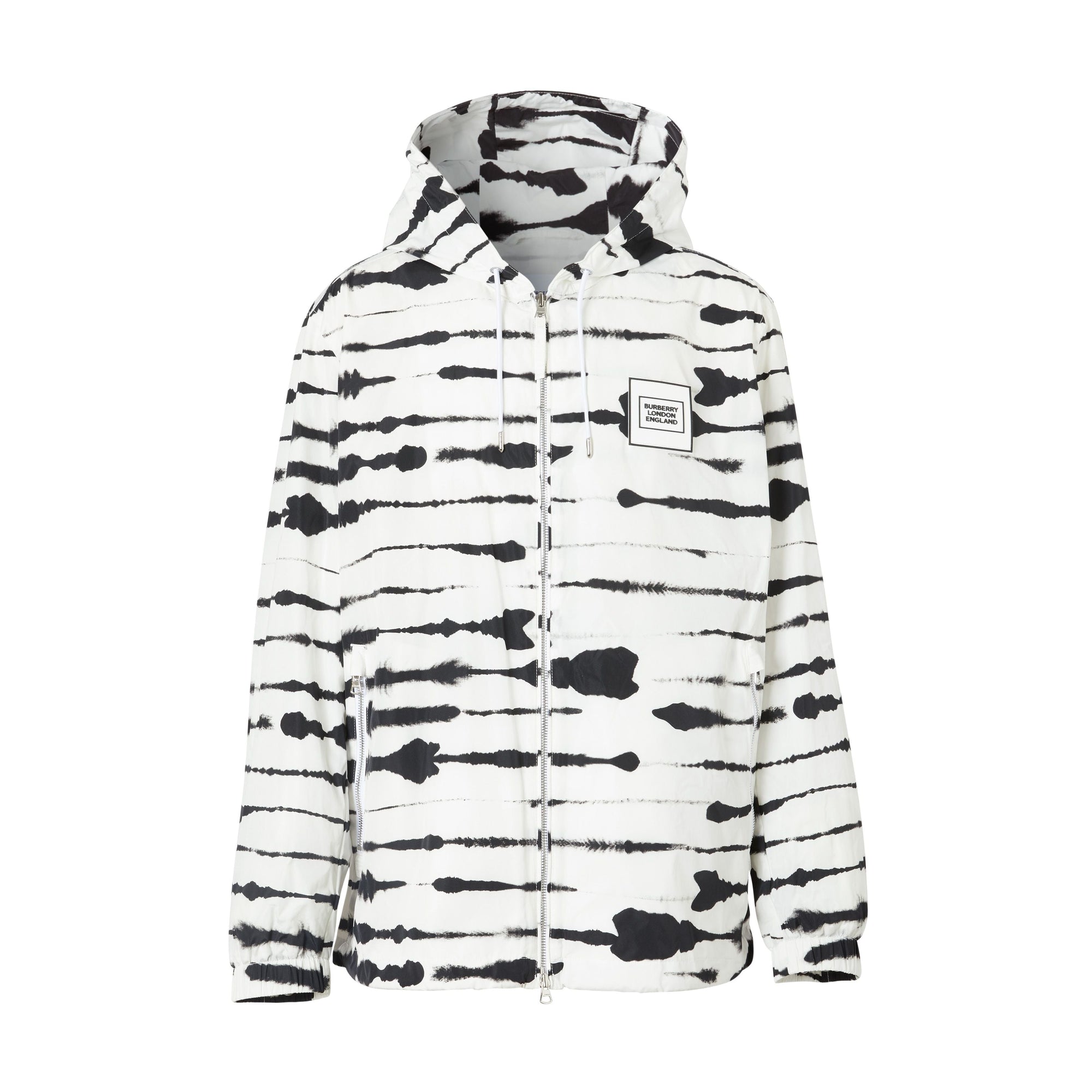 MONOCHROME IP PTTN Veste à capuche à imprimé aquarelle avec logo appliqué