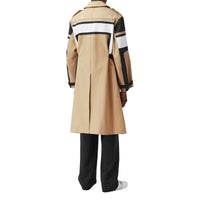 Trench en gabardine de coton à panneaux - Fauve doux
