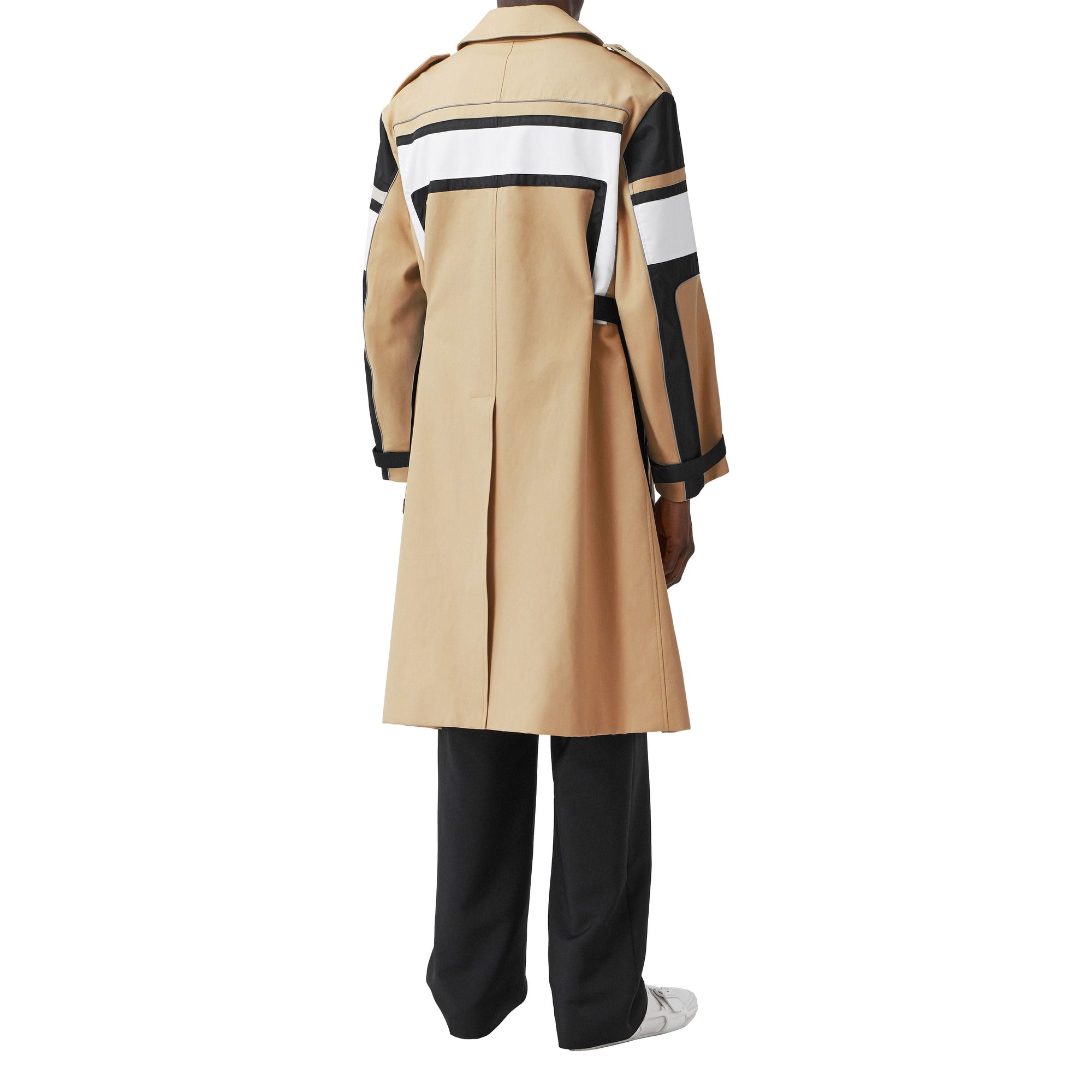 Trench en gabardine de coton à panneaux - Fauve doux