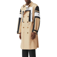Trench en gabardine de coton à panneaux - Fauve doux