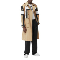 Trench en gabardine de coton à panneaux - Fauve doux