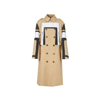 Trench en gabardine de coton à panneaux - Fauve doux