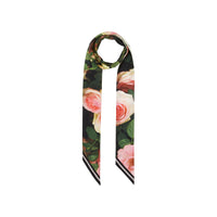 Foulard ultrafin en soie à imprimé floral - Rose pink