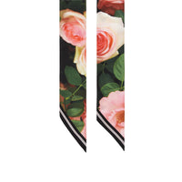 Foulard ultrafin en soie à imprimé floral - Rose pink