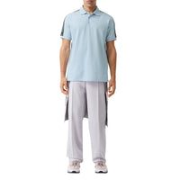 PALE BLUE Polo en piqué en coton avec bandes à logo