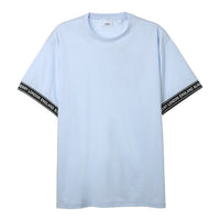 PALE BLUE T-shirt oversize en coton avec bandes à logo