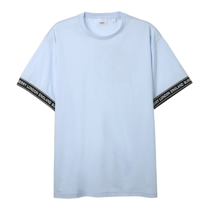 PALE BLUE T-shirt oversize en coton avec bandes à logo