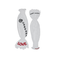 Manches bouffantes en dentelle de chantilly avec logo - Blanc