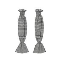 Manches bouffantes en laine technique check - Noir & blanc