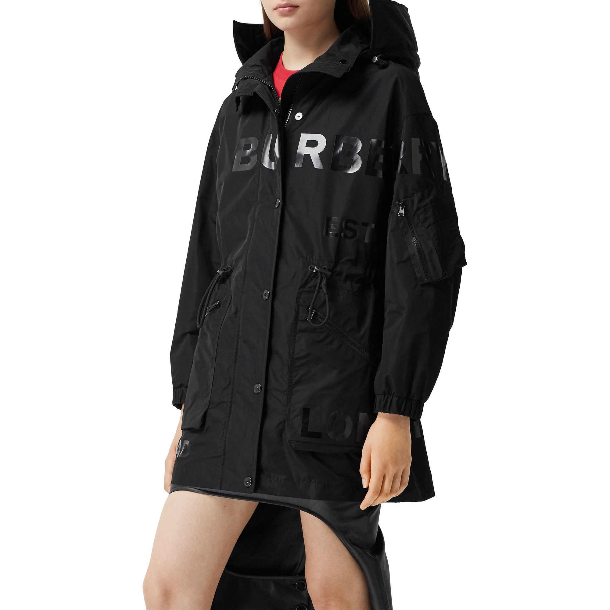 BLACK Parka en taffetas à mémoire de forme Horseferry