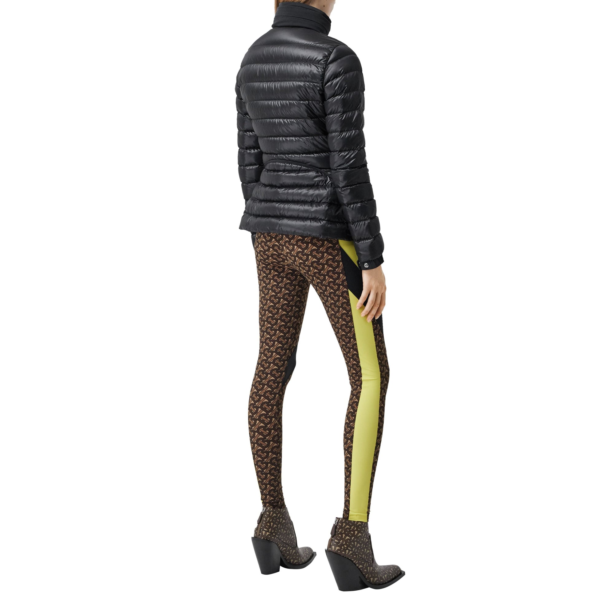 BLACK Doudoune péplum avec capuche repliable
