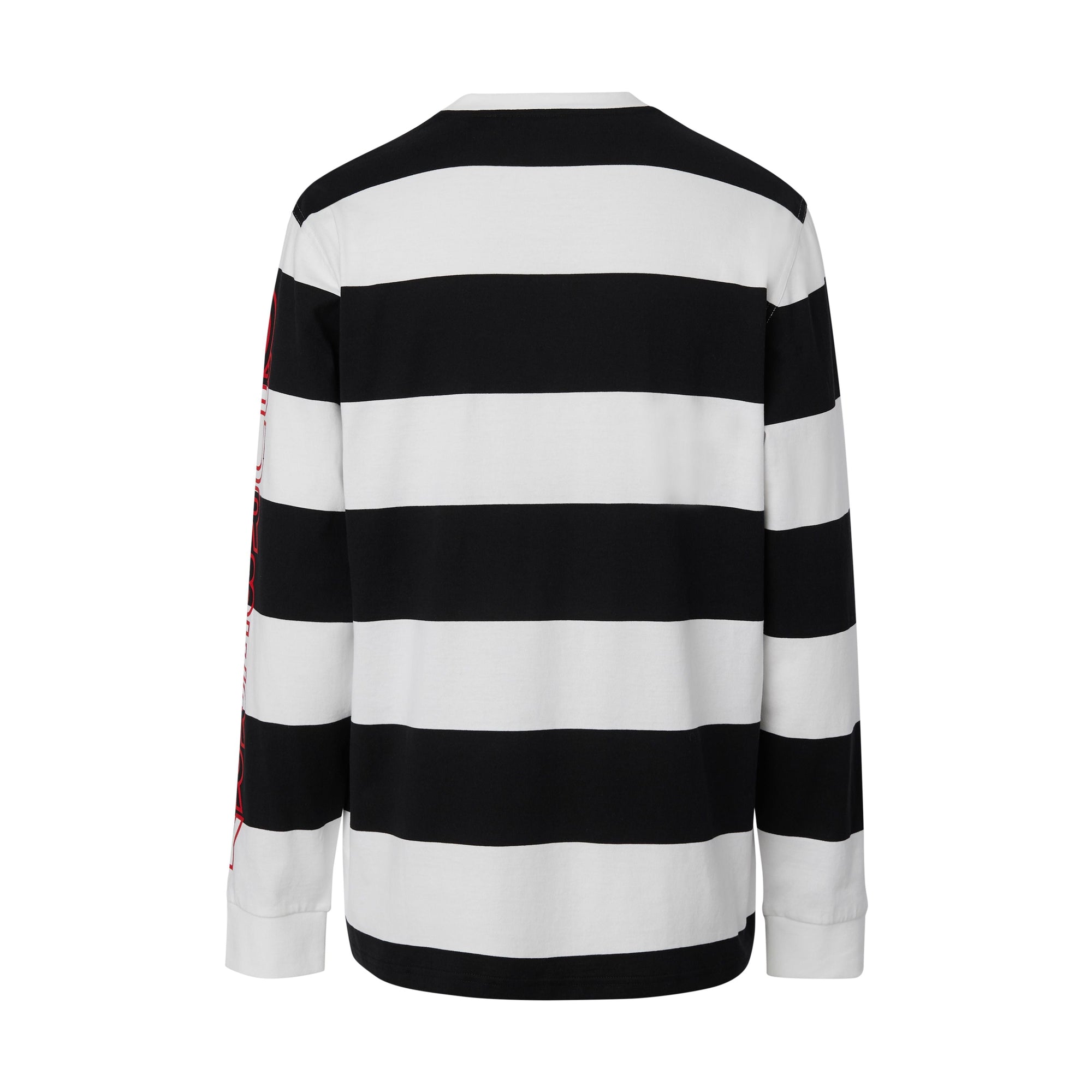 BLACK/WHITE S Haut à manches longues oversize en coton rayé