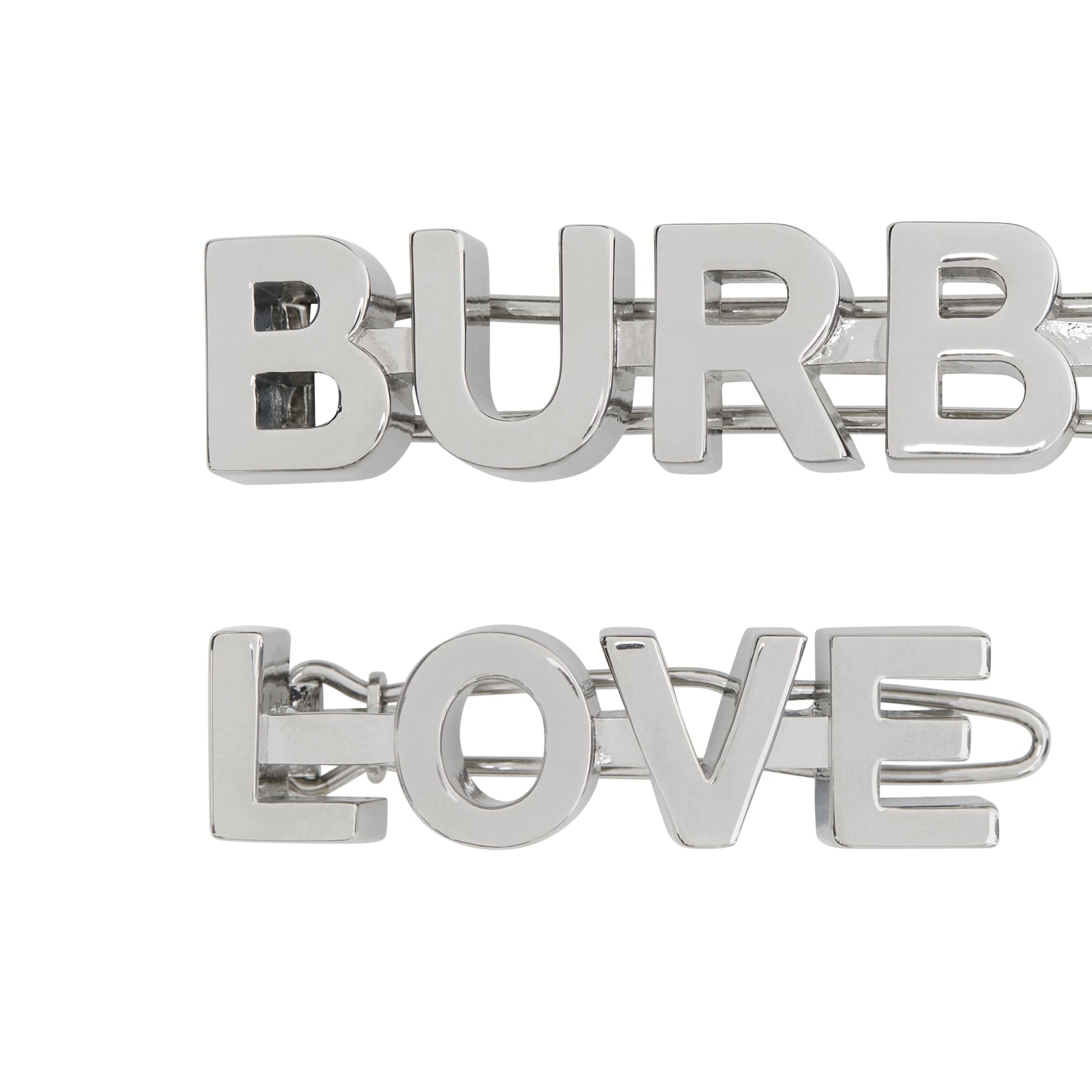 PALLADIO Barrettes Love et à logo plaquées palladium