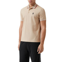 SOFT FAWN Polo en piqué de coton Monogram