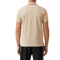 SOFT FAWN Polo en piqué de coton Monogram