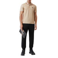 SOFT FAWN Polo en piqué de coton Monogram