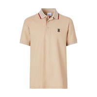 SOFT FAWN Polo en piqué de coton Monogram