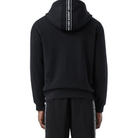 BLACK Veste à capuche en coton avec bandes à logo
