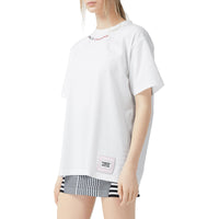 T-shirt oversize en coton avec citation - Blanc