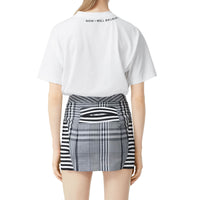 T-shirt oversize en coton avec citation - Blanc