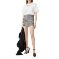 T-shirt oversize en coton avec citation - Blanc