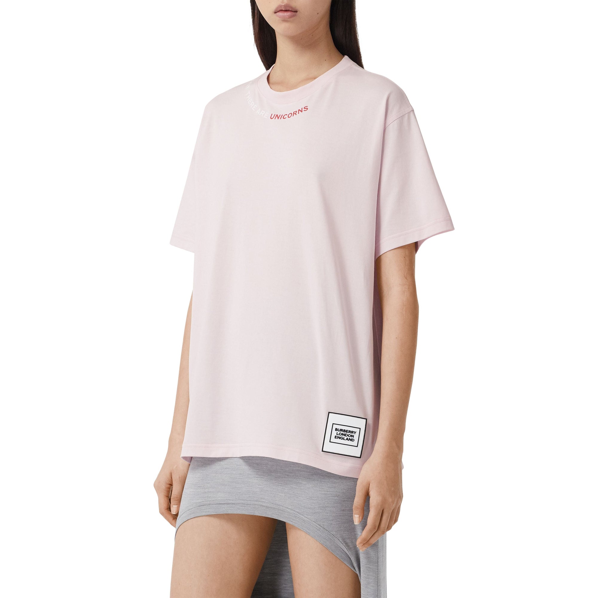 PALE PINK T-shirt oversize en coton avec citation