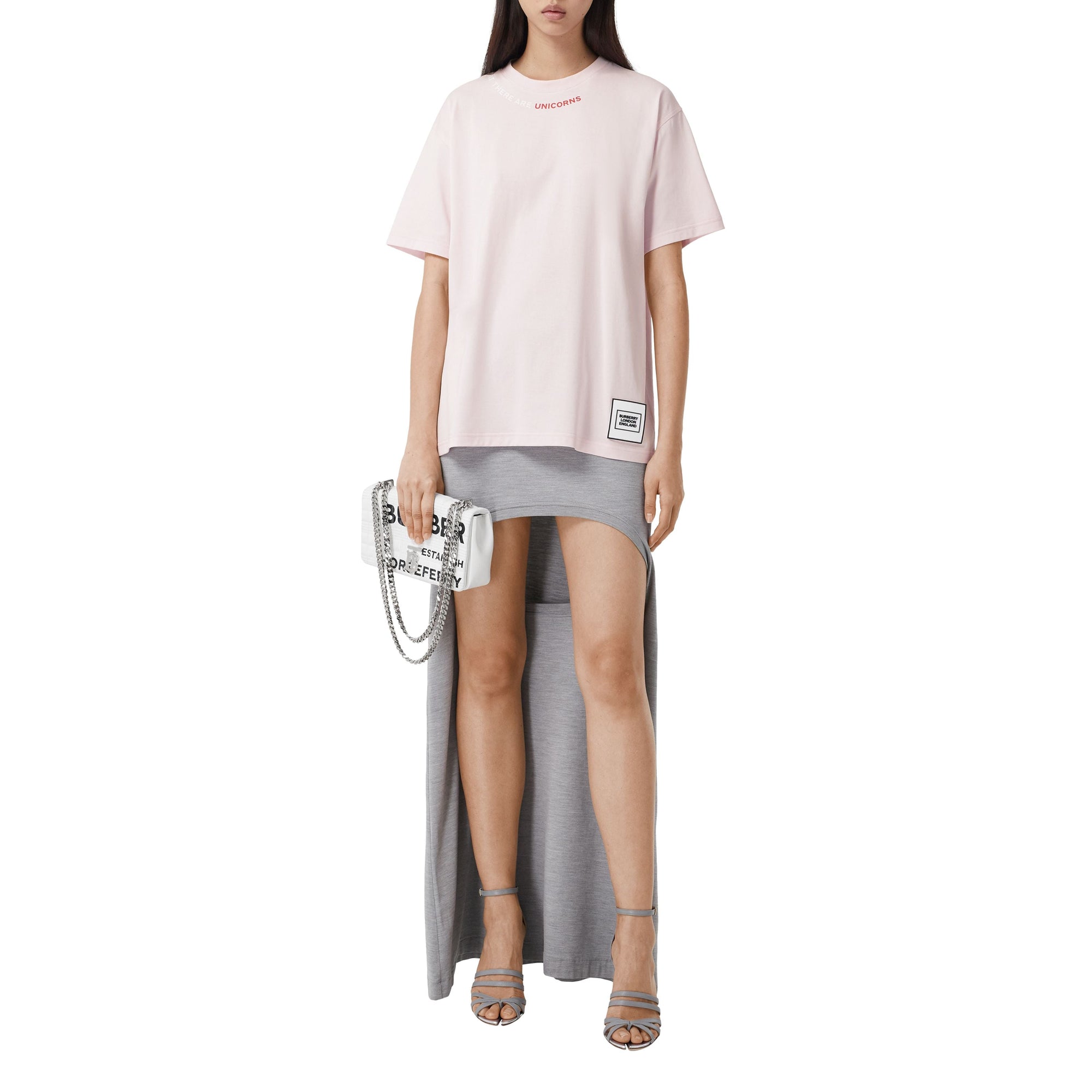 PALE PINK T-shirt oversize en coton avec citation