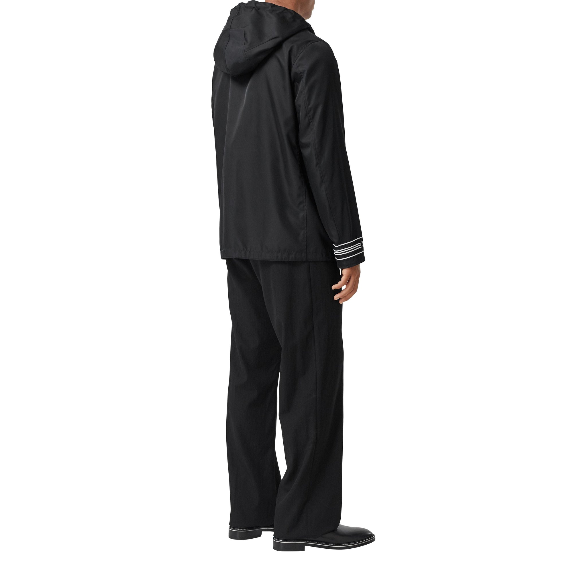 BLACK/WHITE IP PATTE Veste à capuche réversible en ECONYL® avec Monogram