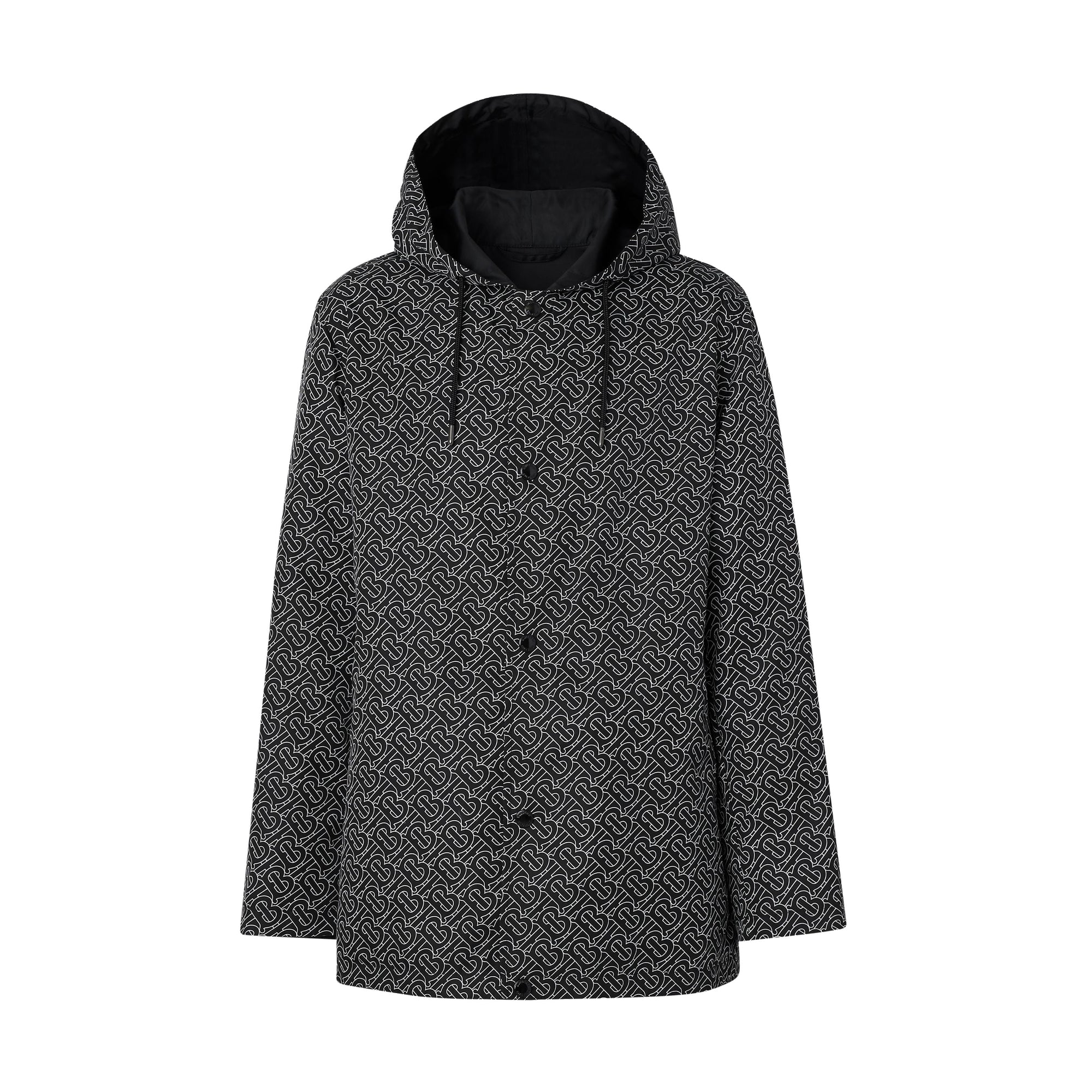 BLACK/WHITE IP PATTE Veste à capuche réversible en ECONYL® avec Monogram